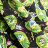 Rick And Morty Lizensierte Popeline Grün - Ribes y Casals