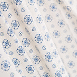 Retro Blumen Popeline Blau - Ribes y Casals