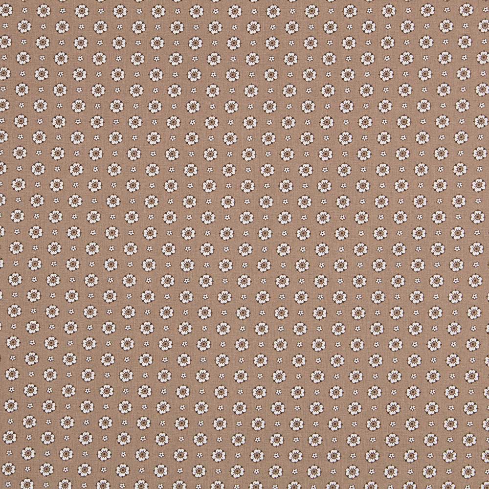 Retro Blumen Popeline Beige - Ribes y Casals