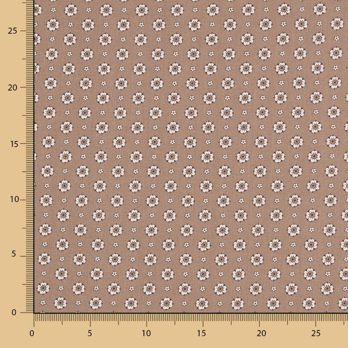 Retro Blumen Popeline Beige - Ribes y Casals