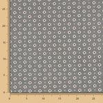 Popeline Flor Retro Popeline Grau Marengo - Ribes y Casals