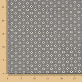 Popeline Flor Retro Popeline Grau Marengo - Ribes y Casals