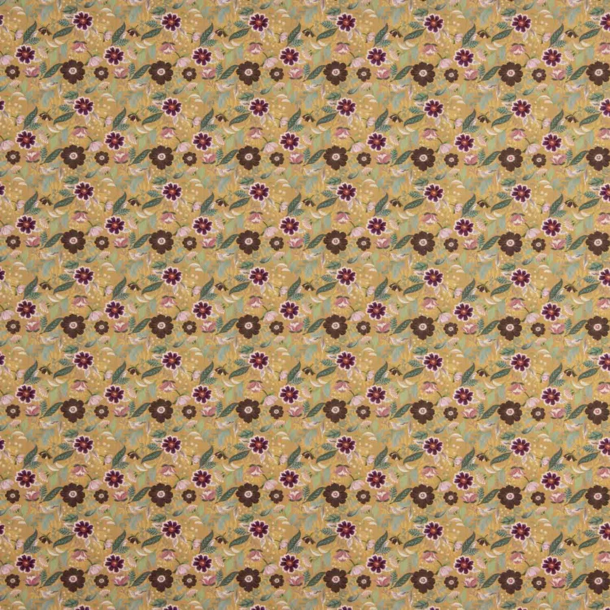 Vintage Floral Popeline Honig - Ribes y Casals
