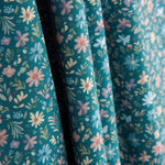 Popeline Prado Floral Vintage Blau - Ribes y Casals