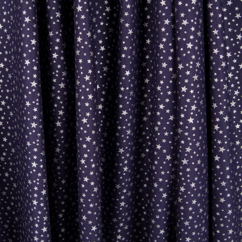 Galaxie Lurex Popeline Marineblau - Ribes y Casals