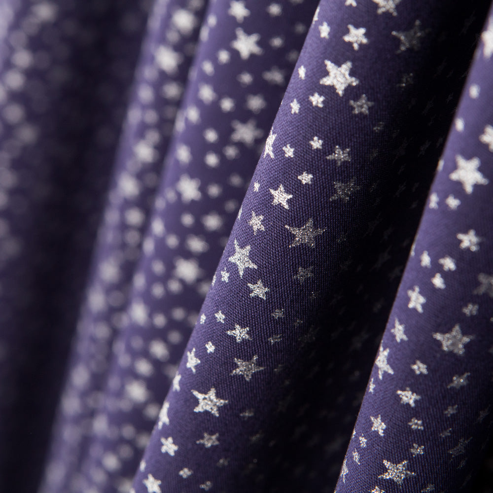 Galaxie Lurex Popeline Marineblau - Ribes y Casals