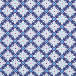 Neonblaue geometrische Popeline - Ribes y Casals