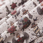 Gothic Tattoo Popeline - Ribes y Casals