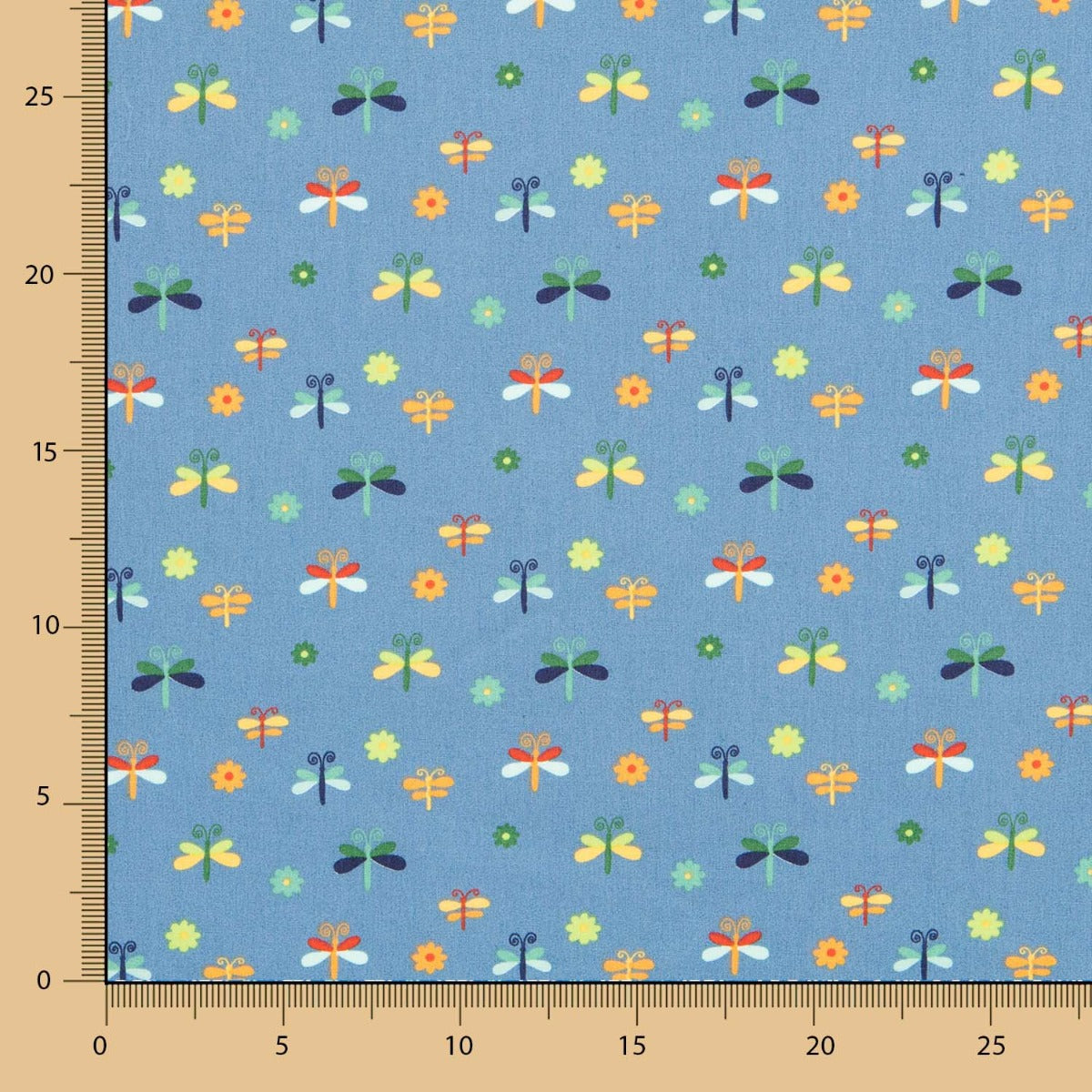 Insekten Popeline Blau - Ribes y Casals