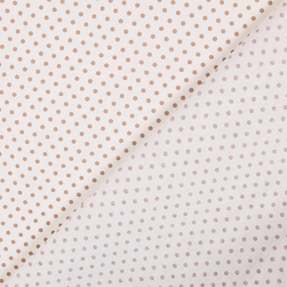 Popeline Polka Dots Beige - Ribes y Casals