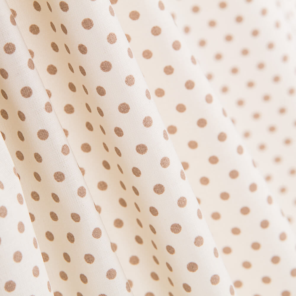 Popeline Polka Dots Beige - Ribes y Casals