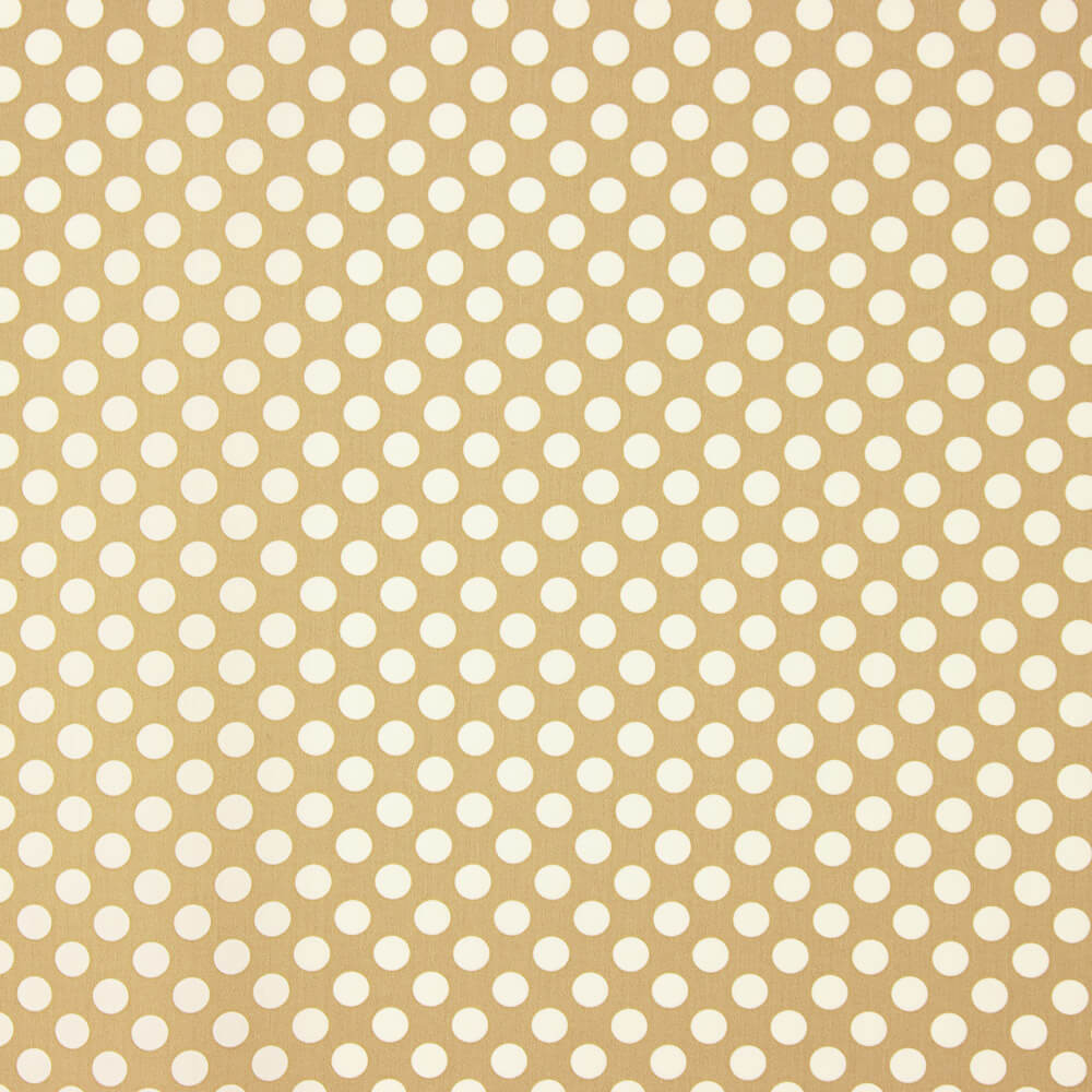 Flamenco Polka Dots Popeline Beige Hintergrund 15mm - Ribes y Casals