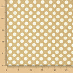 Flamenco Polka Dots Popeline Beige Hintergrund 15mm - Ribes y Casals