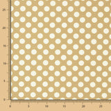 Flamenco Polka Dots Popeline Beige Hintergrund 15mm - Ribes y Casals