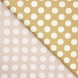 Flamenco Polka Dots Popeline Beige Hintergrund 15mm - Ribes y Casals