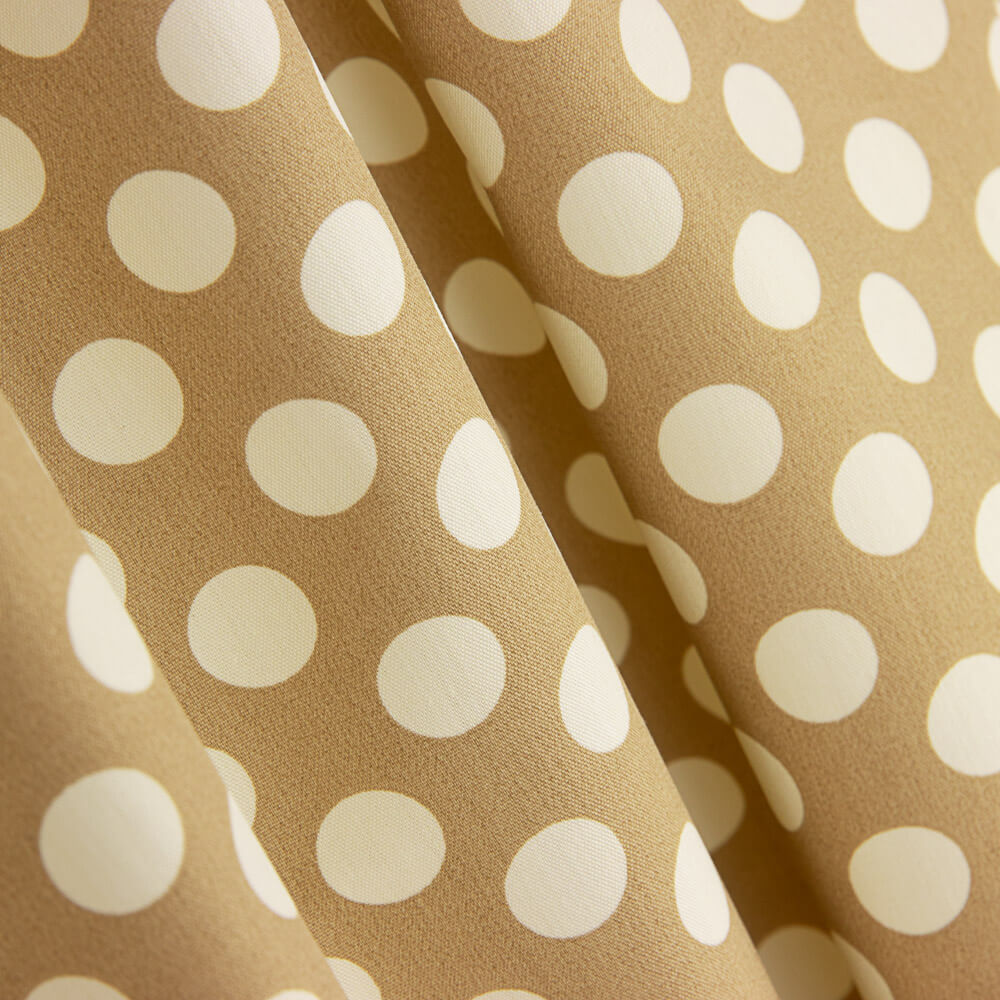 Flamenco Polka Dots Popeline Beige Hintergrund 15mm - Ribes y Casals