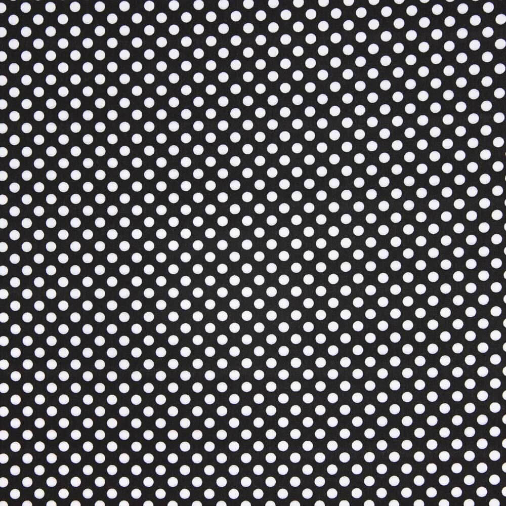 Flamenco Polka Dots Popeline Schwarzer Hintergrund 7mm - Ribes y Casals
