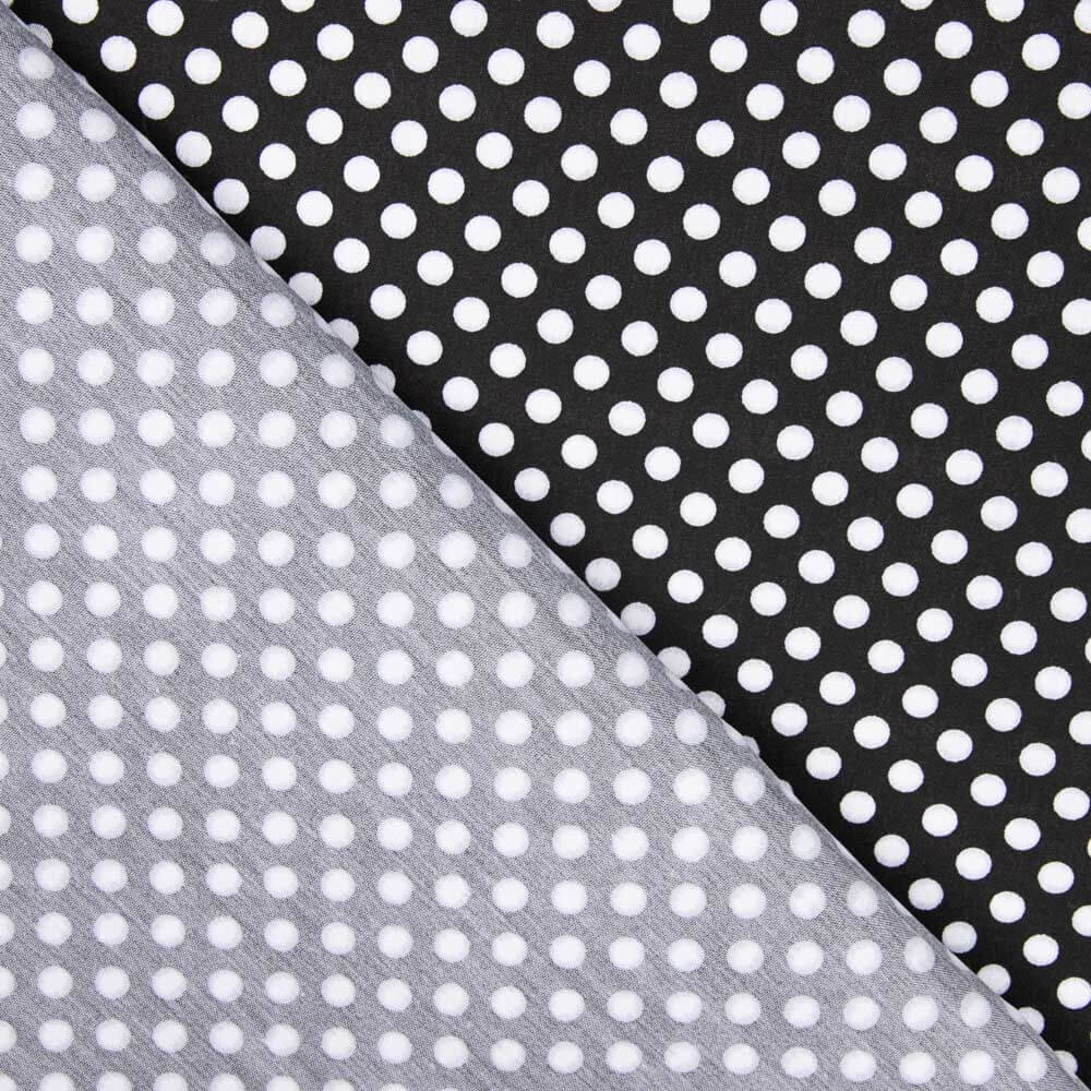 Flamenco Polka Dots Popeline Schwarzer Hintergrund 7mm - Ribes y Casals