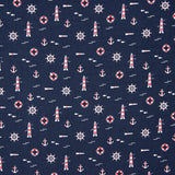 Popeline Baumwolle Leuchtturm Navy - Ribes y Casals