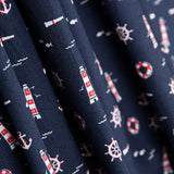 Popeline Baumwolle Leuchtturm Navy - Ribes y Casals
