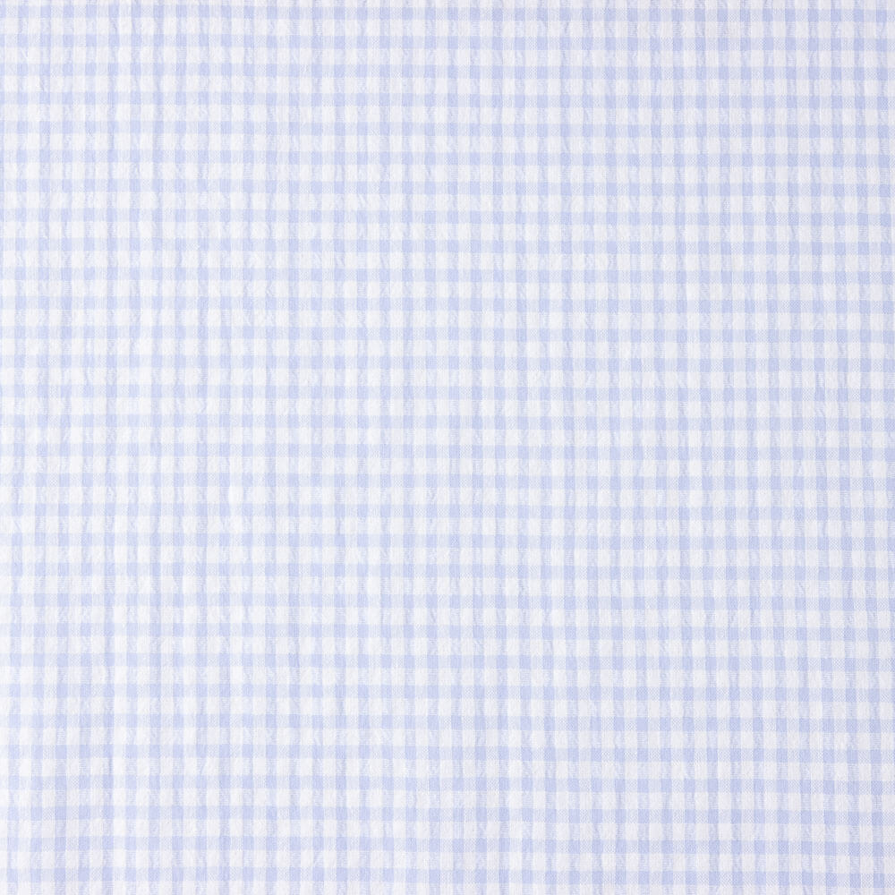 Seersucker Mini Plaid Vichy Blau Hellblau - Ribes y Casals