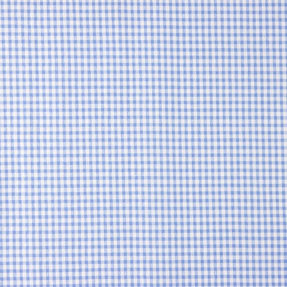 Seersucker Mini Plaid Vichy Blau - Ribes y Casals