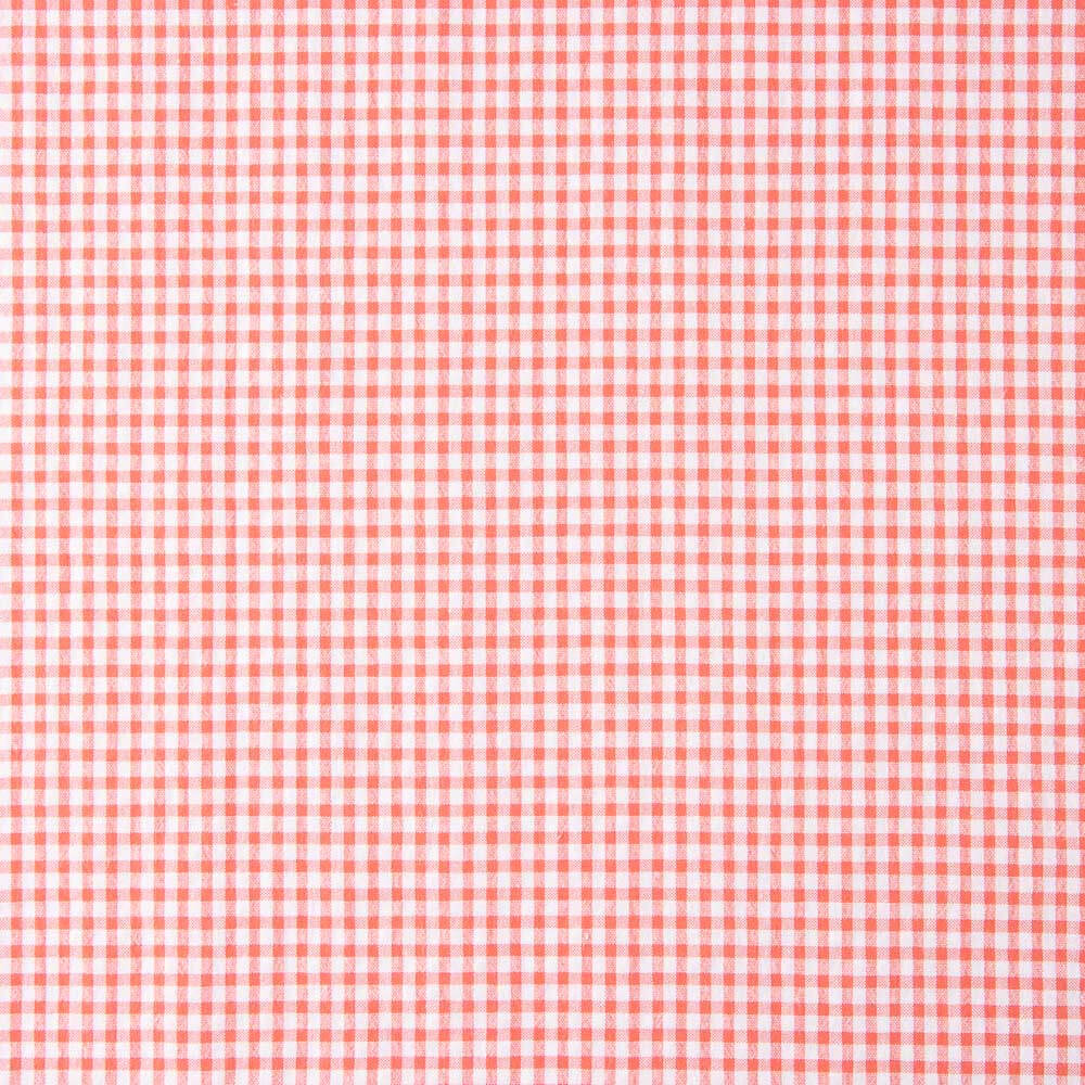 Seersucker Mini Plaid Vichy Coral - Ribes y Casals