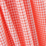 Seersucker Mini Plaid Vichy Coral - Ribes y Casals