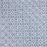 Blaue Mosaik-Popeline mit Blumenmuster - Ribes y Casals