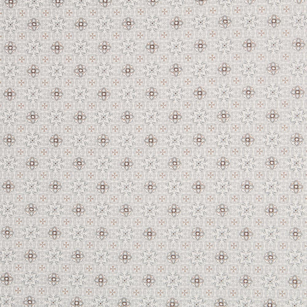 Mosaik Floral Popeline Grau - Ribes y Casals