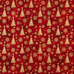 Abe-Estre Weihnachts-Popeline Rot - Ribes y Casals