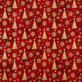 Abe-Estre Weihnachts-Popeline Rot - Ribes y Casals