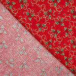 Stechpalme Rot Weihnachten Popeline - Ribes y Casals
