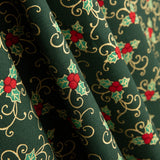 Grüne Stechpalme Holly Christmas Poplin 100 x 140 cm - Ribes y Casals