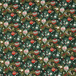 Weihnachten Popeline Weihnachtskugeln Deko Grün - Ribes y Casals
