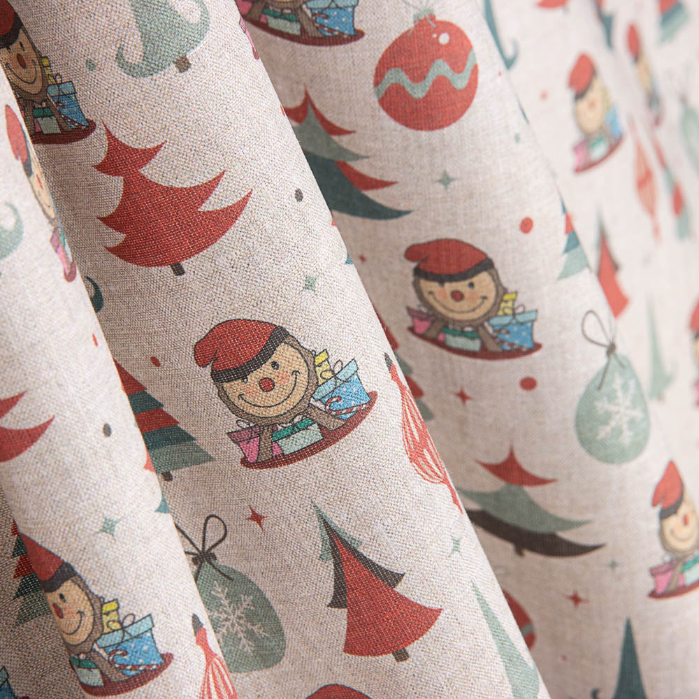 Weihnachten Popeline Cagatió Rot - Ribes y Casals