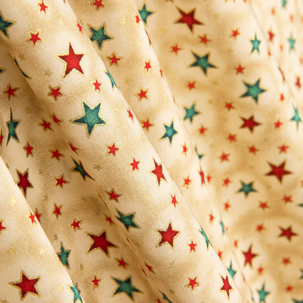 Gold Star Weihnachten Popeline - Ribes y Casals