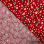 Rote Sternchen-Weihnachts-Popeline - Ribes y Casals