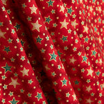 Rote Sternchen-Weihnachts-Popeline - Ribes y Casals