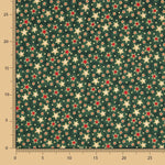 Popeline Popeline Weihnachtssterne Grün 110 x 140 cm - Ribes y Casals