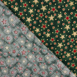 Popeline Popeline Weihnachtssterne Grün 110 x 140 cm - Ribes y Casals