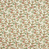 Weihnachten Popeline Floral Ecru - Ribes y Casals