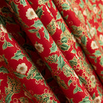Weihnachten Popeline Floral Rot - Ribes y Casals