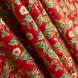 Weihnachten Popeline Floral Rot - Ribes y Casals