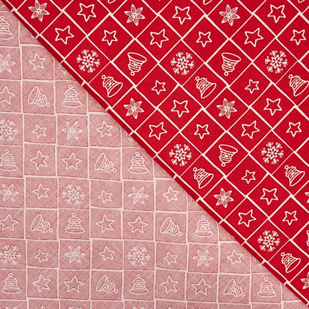 Popeline Weihnachts-Ikonen Rot - Ribes y Casals