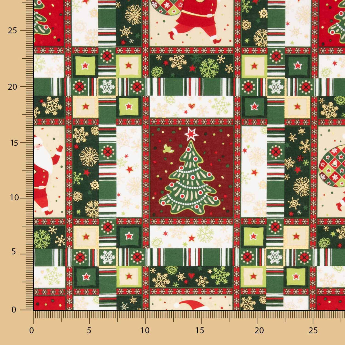 Weihnachten Mosaik Popeline - Ribes y Casals