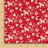 Weihnachts-Popeline Rote Motive - Ribes y Casals