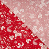 Weihnachts-Popeline Rote Motive - Ribes y Casals