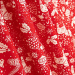 Weihnachts-Popeline Rote Motive - Ribes y Casals