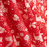 Weihnachts-Popeline Rote Motive - Ribes y Casals
